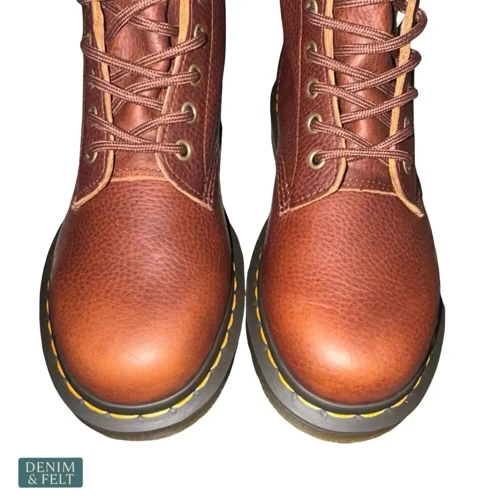 NEW Dr Martens 1460 Ambassador Leather Boots Brown Cashew Lace Up‎ Heritage